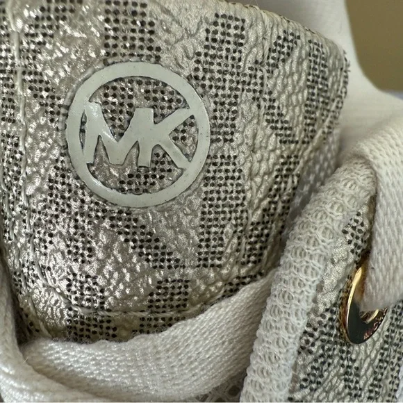 New Michael Kors Emmet Rumi Lace up Sneakers Signature Logo - Picture 7 of 10